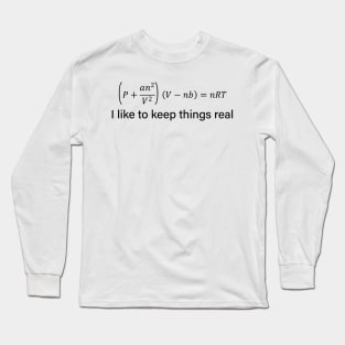 Real Gaz of van der Waals Equation - Thermodynamics And Physics Long Sleeve T-Shirt